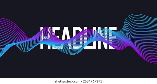 A design element. Vector graphics. Abstract illustration for the presentation and placement of various text information. A simple, elegant background with wavy lines.