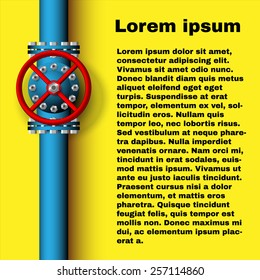 design element. vector pipe valve