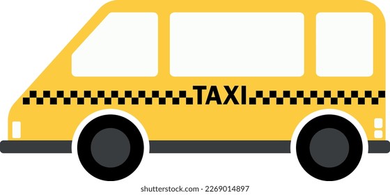 Design element, vector taxi car in flat style.