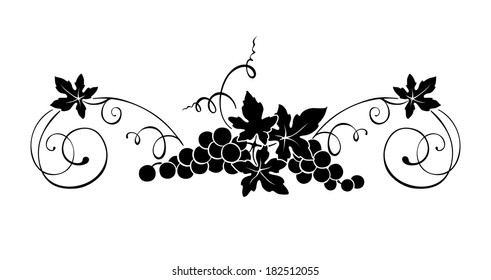 Design element - vine with swirls