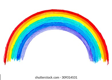 design element. watercolor rainbow image