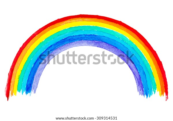 デザインエレメント 水彩虹の画像 のベクター画像素材 ロイヤリティフリー
