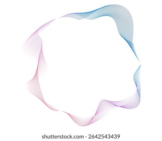 Design Element Wave Lines, spiral, circle geometric, curve line Background. Pattern branding Frame border - Wedding, Fitness, Medical, Spa, Wellness, Yoga, Fashion. For Banner, Web-Design, Brochure