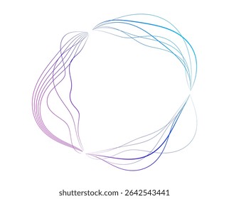 Design Element Wave Lines, spiral, circle geometric, curve line Background. Pattern branding Frame border - Wedding, Fitness, Medical, Spa, Wellness, Yoga, Fashion. For Banner, Web-Design, Brochure