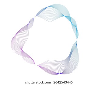 Design Element Wave Lines, spiral, circle geometric, curve line Background. Pattern branding Frame border - Wedding, Fitness, Medical, Spa, Wellness, Yoga, Fashion. For Banner, Web-Design, Brochure