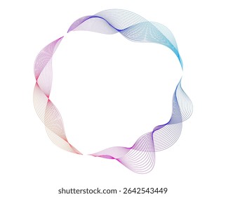Design Element Wave Lines, spiral, circle geometric, curve line Background. Pattern branding Frame border - Wedding, Fitness, Medical, Spa, Wellness, Yoga, Fashion. For Banner, Web-Design, Brochure