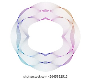 Design Element Wavy Lines Guilloche curve line Background circle for certificates, diplomas, protective document layers. Pattern branding Frame border - Healthy Lifestyle, Fitness, Medical, Wellness