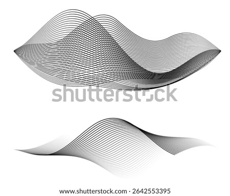 Design Element Wavy Lines Guilloche curve line Background for certificates, diplomas, protective document layers. Pattern branding Frame border - Jewerly, Wedding, Medical, Spa, Wellness, Fashion