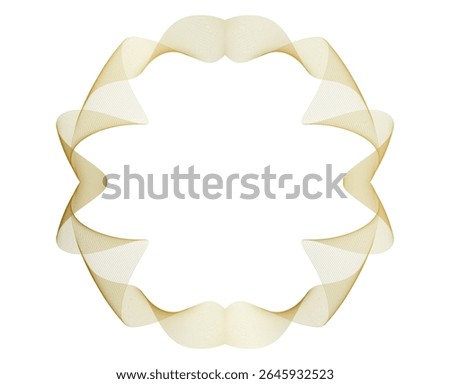 Design Element Wavy Lines Guilloche curve line Background circle for certificates, diplomas, protective document layers. Pattern branding Frame border - Healthy Lifestyle, Fitness, Medical, Wellness