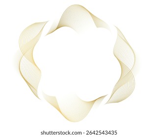 Design Elemento Linhas de Onda, espiral, círculo geométrico, linha de curva Plano de Fundo. Marcas padrão Borda do quadro - Casamento, Fitness, Médico, Spa, Bem-estar, Yoga, Moda. Para banner, design da Web, folheto