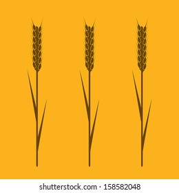 Design element - wheaten ear. EPS10 vector image.