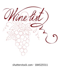Design element -- wine list