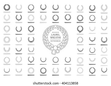Design element wreath. Laurel wreath Icon Vector. Laurel wreath Icon Image.Icon set. Vector  brush.Vector brush for use a design element.