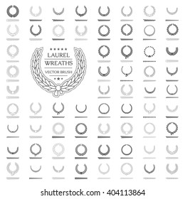 Design element wreath. Laurel wreath Icon Vector. Laurel wreath Icon Image.Icon set. Vector  brush.Vector brush for use a design element.