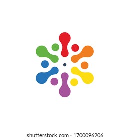 Design element.Abstract water molecule vector logo template set.You can use in biotechnology, energy, environmental protection, water and electricity equipment, computer medical science concept icon.