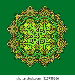 Design element.Endless ornamental ethnic texture.Template for decoration.Hand-draw vector illustration.