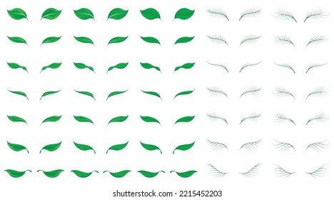 Design elements 2.
Collection of frame leaf and tree vector.