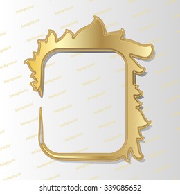 Design elements - 3D gold frame with shadows. Vector illustration EPS10.