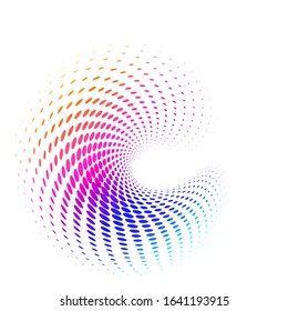 Design elements. 3d shell swirl circle elegant form. Abstract Circular logo element colors on white background isolated. Creative art. Vector illustration EPS 10 digital for promotion new product