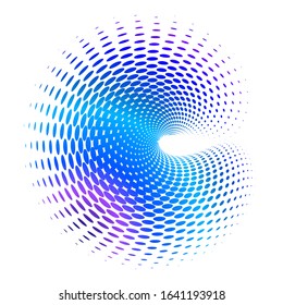 Design elements. 3d shell swirl circle elegant form. Abstract Circular logo element colors on white background isolated. Creative art. Vector illustration EPS 10 digital for promotion new product