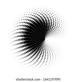 Design elements. 3d shell swirl circle elegant form. Abstract Circular logo element black on white background isolated. Creative art. Vector illustration EPS 10 digital for promotion new product