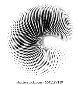 Design elements. 3d shell swirl circle elegant form. Abstract Circular logo element black on white background isolated. Creative art. Vector illustration EPS 10 digital for promotion new product