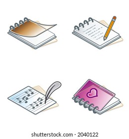 Design Elements 45a. Paper Suff Icons Set. High resolution image for general use