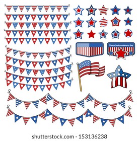 design elements - 4th of july vector illustration