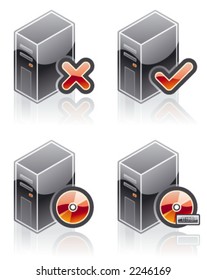 Design Elements 51d. "Internet Computer and Software Icons Set" are specially designed with a web designers in mind to achieve PIN SHARP ICONS ON A SCREEN.