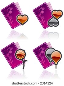 Design Elements 52a. "Valentines Day" are specially designed with a web designers in mind to achieve PIN SHARP ICONS ON A SCREEN.