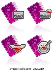 Design Elements 52d. "Valentines Day" are specially designed with a web designers in mind to achieve PIN SHARP ICONS ON A SCREEN.
