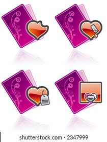 Design Elements 52g. "Valentines Day" are specially designed with a web designers in mind to achieve PIN SHARP ICONS ON A SCREEN.