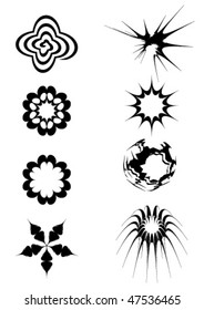 Design elements. Abstract flowers.