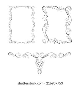 Design elements. Abstract frame. Vector illustration