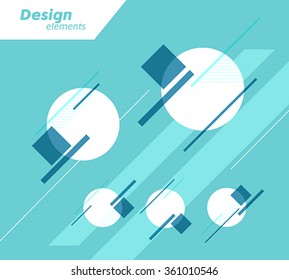 Design elements with abstract geometric forms