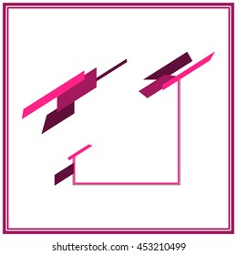 Design elements with abstract geometric forms