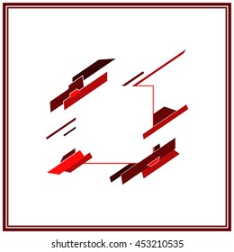 Design elements with abstract geometric forms