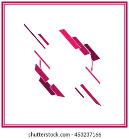 Design elements with abstract geometric forms