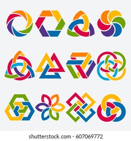 design elements. abstract symbol set. vector illustration - eps 8