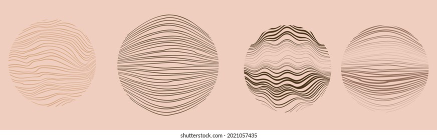 Design elements  . Abstract Vector Striped Geometric Background, horizontal hand drawn wavy lines pattern .