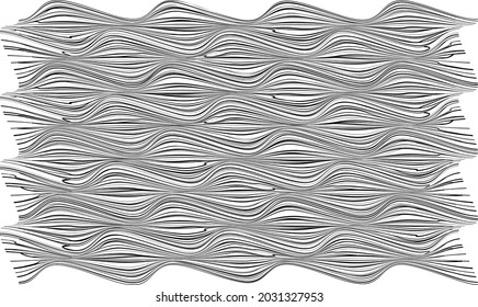 Design elements  . Abstract Vector Striped Geometric Background. Wavy hand drawn lines pattern .
