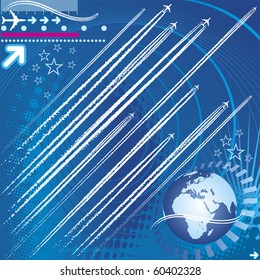 Design elements of aircraft's smoke trails