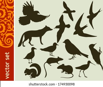 Design elements, animal shapes