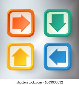 Design elements arrow style background business presentation template. Vector illustration EPS 10 for chart process service your company, industry infographic, banners, web page layout, report firm