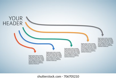 Design elements arrow style background business presentation template. Vector illustration EPS 10 for chart process service your company, industry infographic, banners, web page layout, report firm