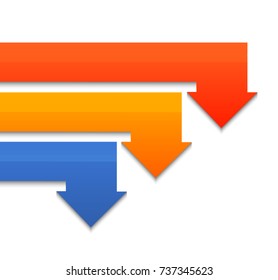 Design elements arrow style background business presentation template. Vector illustration EPS 10 for chart process service your company, industry infographic, banners, web page layout, report firm