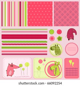 Design elements for baby scrapbook