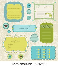 Design elements for baby scrapbook