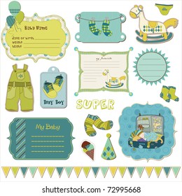 Design elements for baby scrapbook