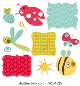 Design elements for baby scrapbook